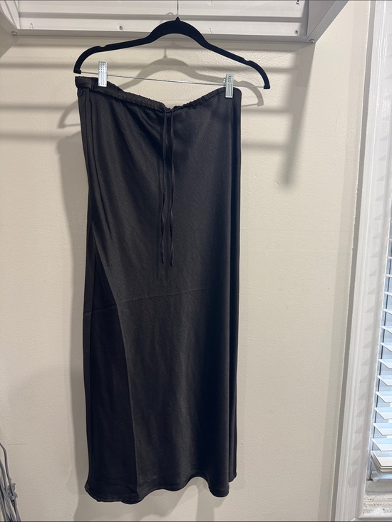 Maison D’Amelie Dresses & Skirts - Women’s Maxi Skirt — Black Elegant Pull-String Waist